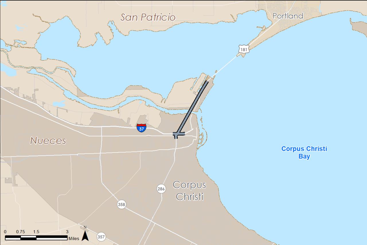 Mapa de reemplazo del puente del puerto US 181