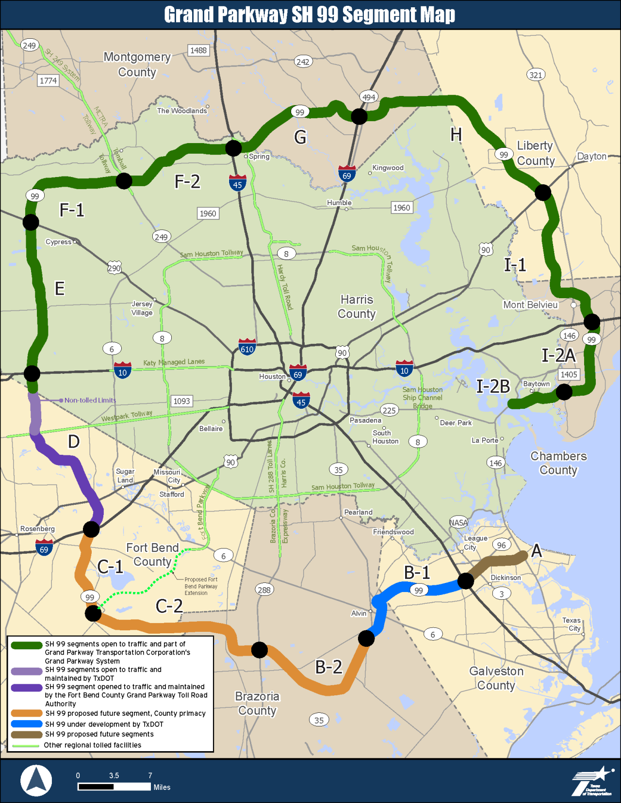Mapa de SH 99 Grand Parkway