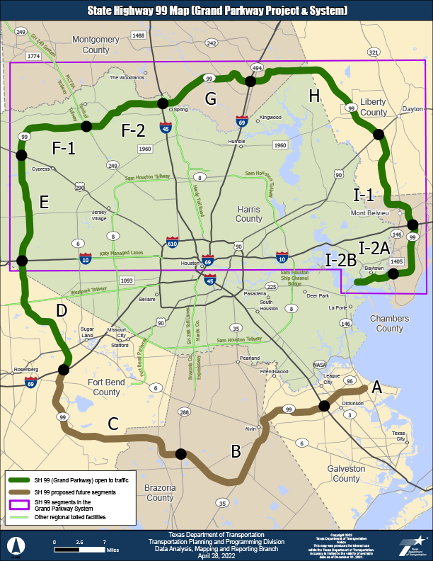 State Highway 99 Map (Grand Parkway Project and System)