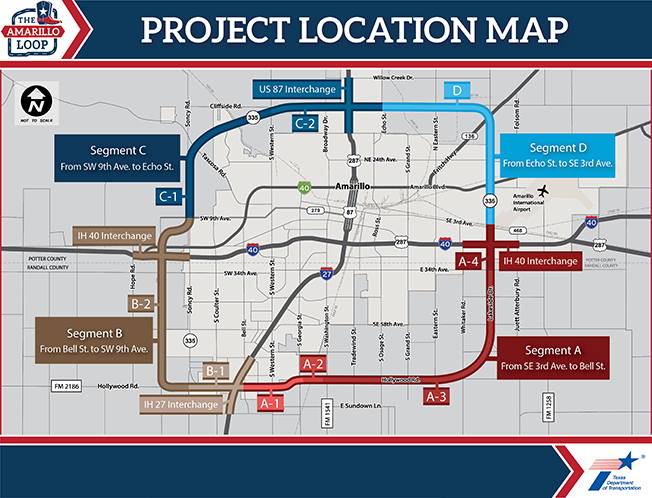 State Loop 335 project location map