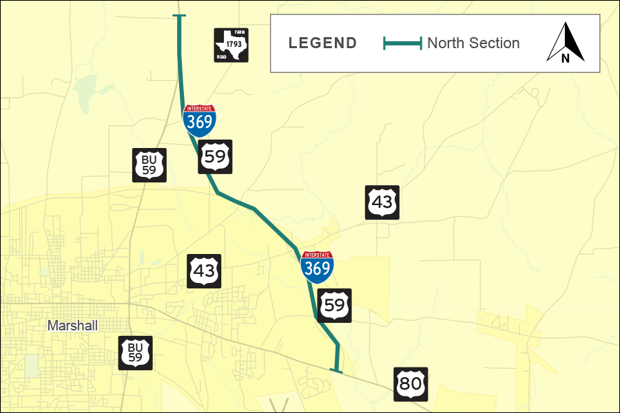 I-369 North Section map