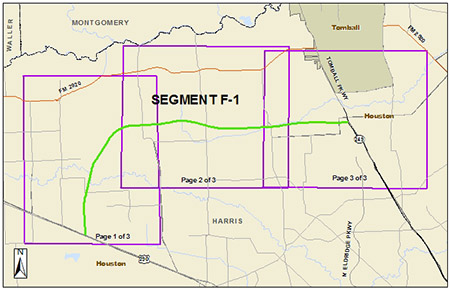 Grand Parkway segment F-1 map