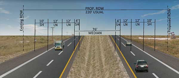SH 115 proposed typical section