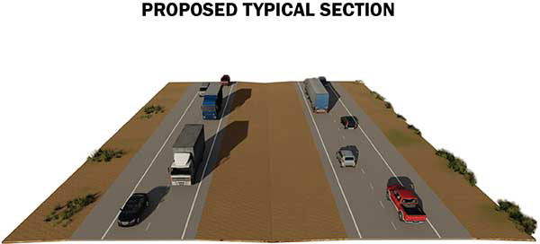 US 285 South proposed typical section