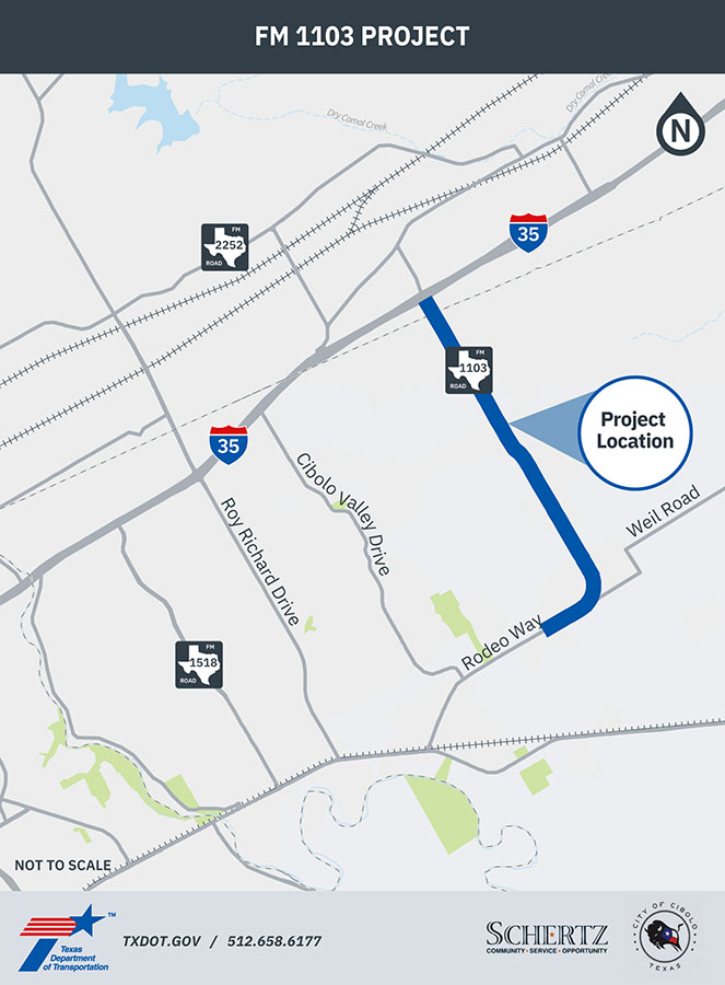 FM 1103 project location map