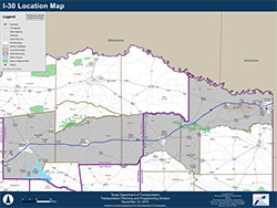 I-30 East map