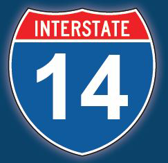 I-14 shield sign
