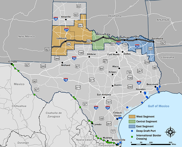 US 82 Corridor map