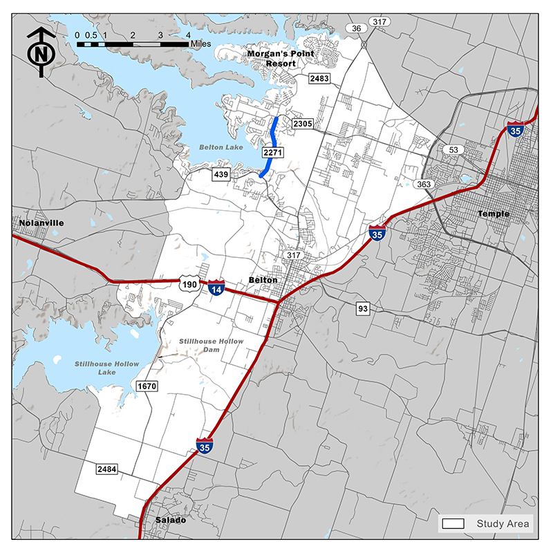 FM 2271 project location map