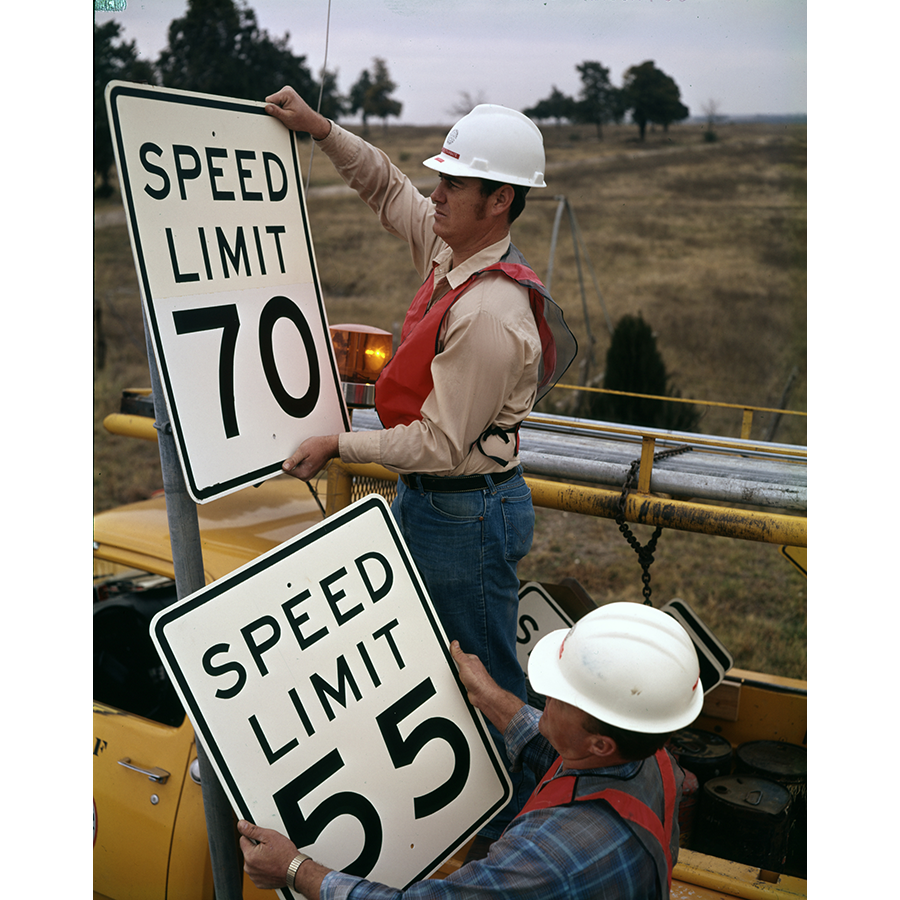 President Richard Nixon enacted a national 55 mph speed